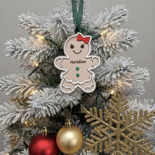 Adorno Galleta De Jengibre En Madera Personalizada El Rincon Scrap [2]