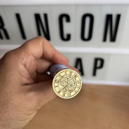 Sello De Lacre Reloj Con Engranajes