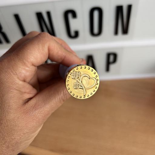 Sello De Lacre Rosas Con Corazón [0]