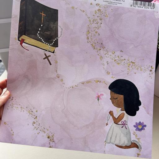 Set de Papeles Mi Primera Comunión Pink Amelie Prager  [4]