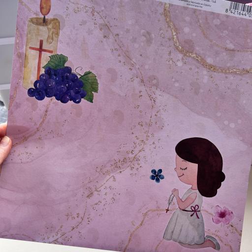 Set de Papeles Mi Primera Comunión Pink Amelie Prager  [6]