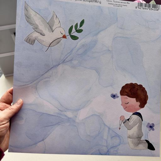 Set de Papeles Mi Primera Comunión Blue Amelie Prager  [2]