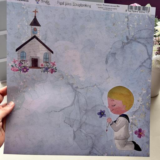 Set de Papeles Mi Primera Comunión Blue Amelie Prager  [4]