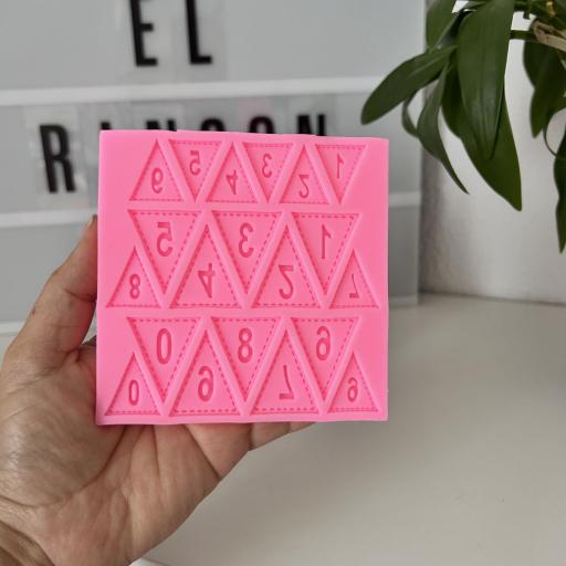 Molde Silicona Banderines Con Números [0]