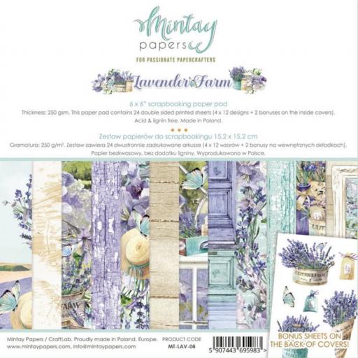 Set de Papeles Lavender Farm Mintay Papers 