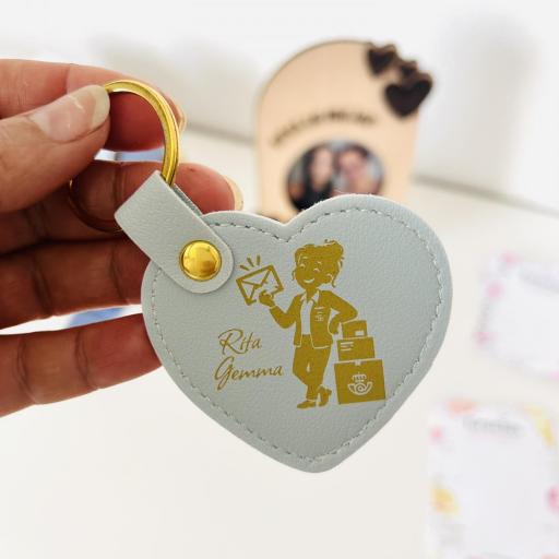 Llavero Polipiel Corazón Personalizado El Rincon Scrap [2]