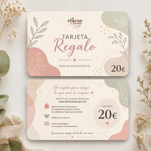 Tarjeta Regalo 20€ EL Rincon Scrap