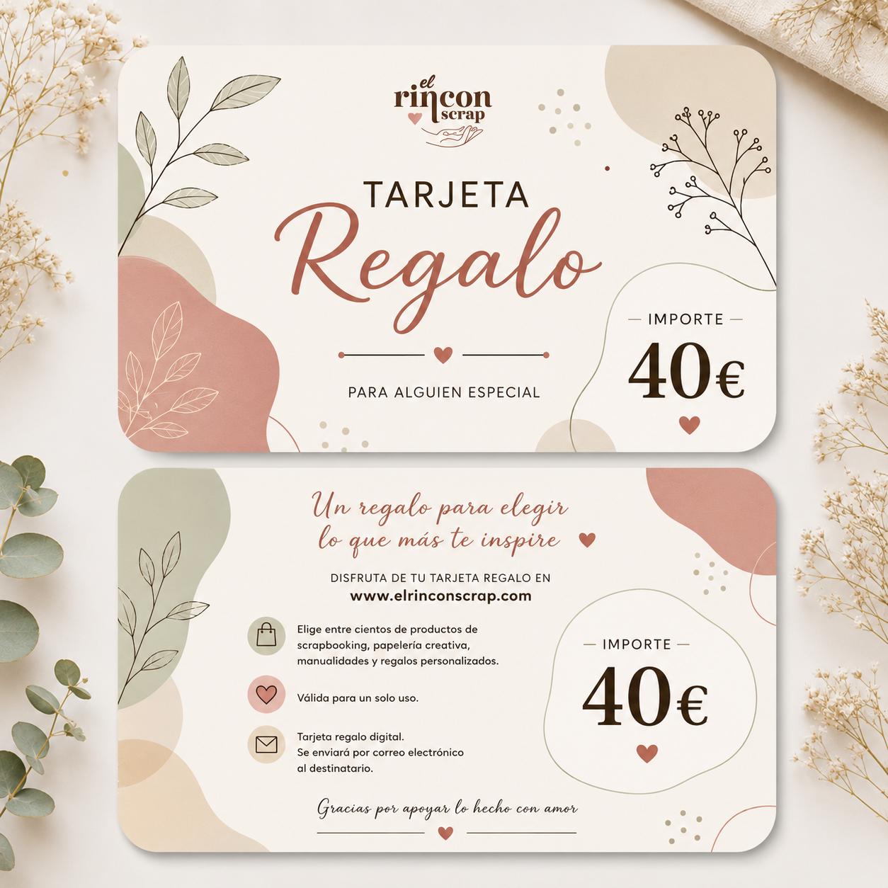 Tarjeta Regalo 40€ EL Rincon Scrap