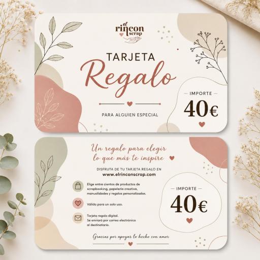 Tarjeta Regalo 40€ EL Rincon Scrap