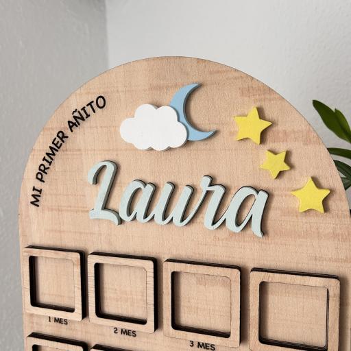 Tablero De Fotos Personalizado Mi Primer Añito El Rincon Scrap [1]
