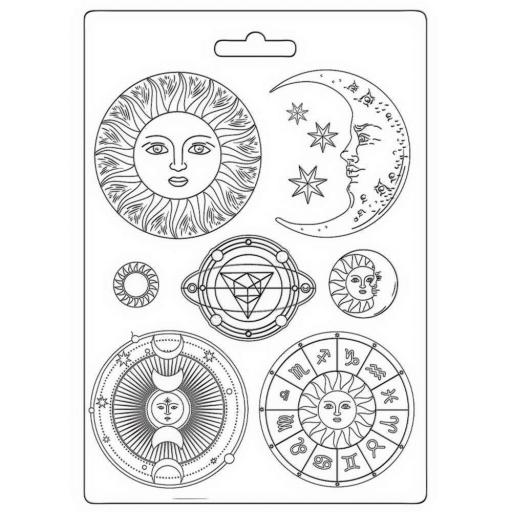 Molde Flexible Sol y Luna Cosmos Infinity Stamperia