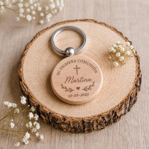 Llavero Redondo De Madera Personalizado Para Eventos El Rincon Scrap [2]