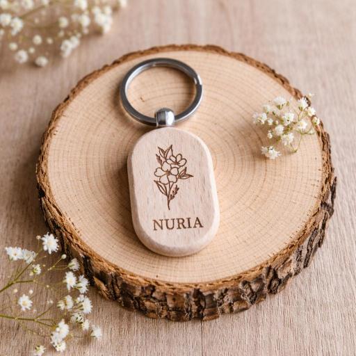 Llavero De Madera Personalizado Con Nombre El Rincon Scrap