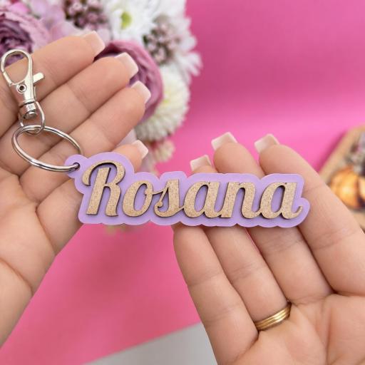 Llavero De Madera Con Nombre En Relieve Personalizado El Rincon Scrap [2]