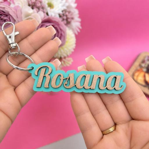 Llavero De Madera Con Nombre En Relieve Personalizado El Rincon Scrap [4]