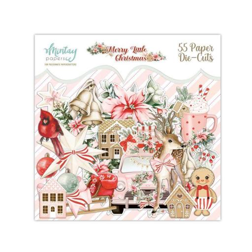 Die Cuts Merry Little Christmas Mintay Papers