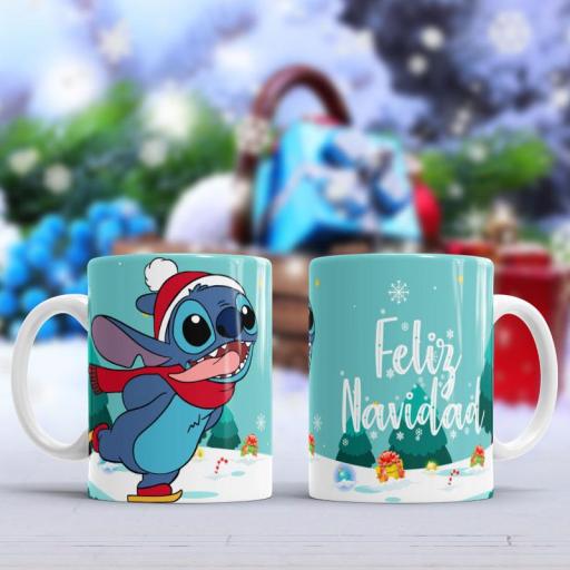 Taza Sublimada Stitch Feliz Navidad Varios Modelos  [3]