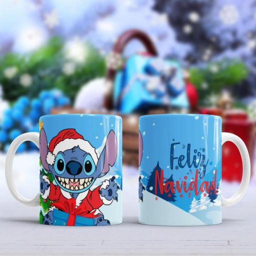 Taza Sublimada Stitch Feliz Navidad Varios Modelos  [1]