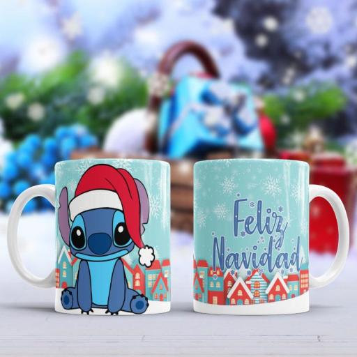 Taza Sublimada Stitch Feliz Navidad Varios Modelos [2]