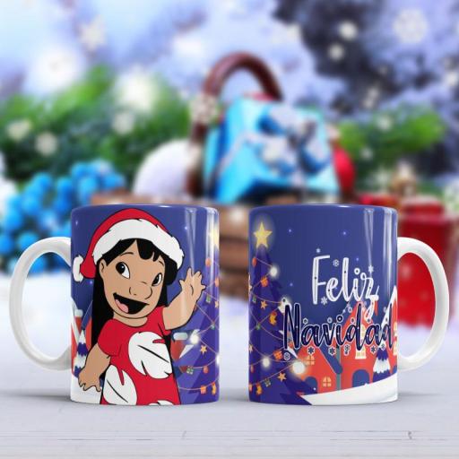 Taza Sublimada Stitch Feliz Navidad Varios Modelos [1]