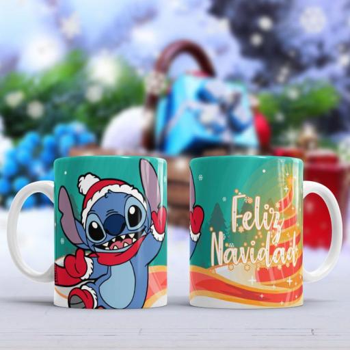 Taza Sublimada Stitch Feliz Navidad Varios Modelos [3]