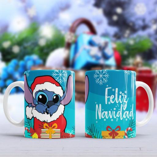 Taza Sublimada Stitch Feliz Navidad Varios Modelos [2]