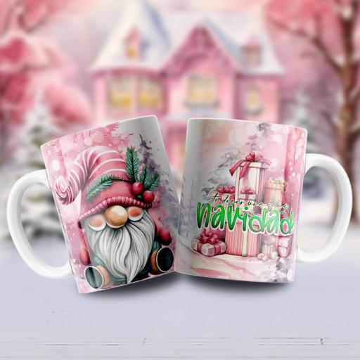 Taza Sublimada Navidad Rosa Varios Modelos [3]