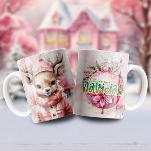 Taza Sublimada Navidad Rosa Varios Modelos [2]