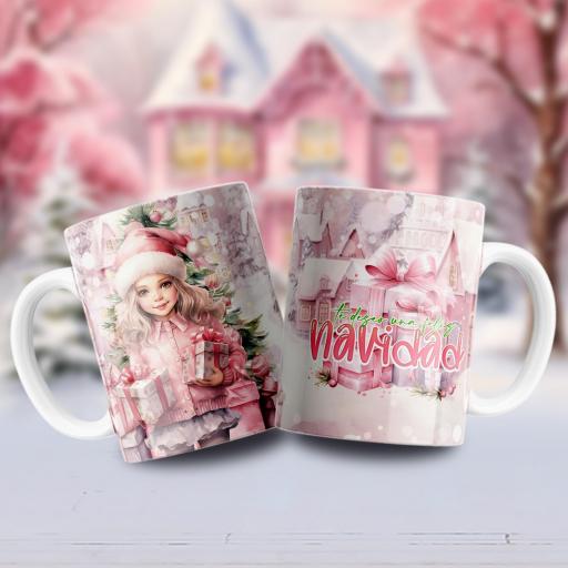 Taza Sublimada Navidad Rosa Varios Modelos [2]