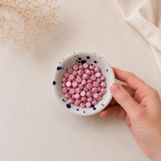 Perlas Lacre Oro Rosa Metálico