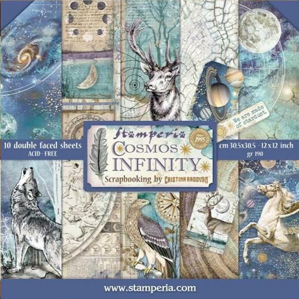 Kit Carte Scrapbooking Formato A6 Collezione Cosmos Infinity Stamperia