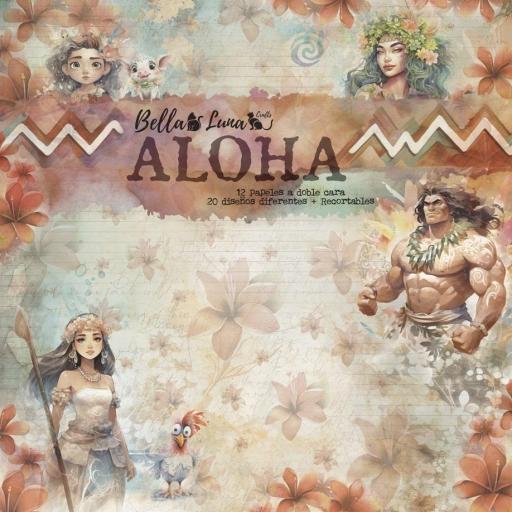 Set de Papeles Aloha BellaLuna Crafts