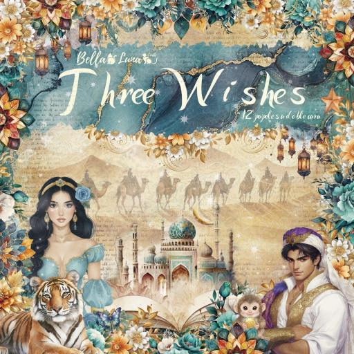 Set de Papeles Three Wishes BellaLuna Crafts [0]