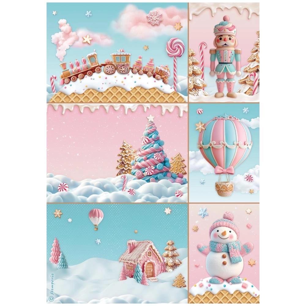 Papel De Arroz Cartas Candy Christmas Stamperia