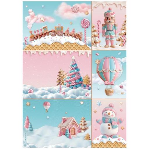 Papel De Arroz Cartas Candy Christmas Stamperia [0]