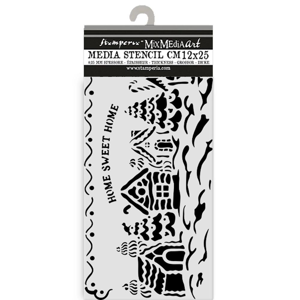 Stencil Pueblo Candy Christmas Stamperia