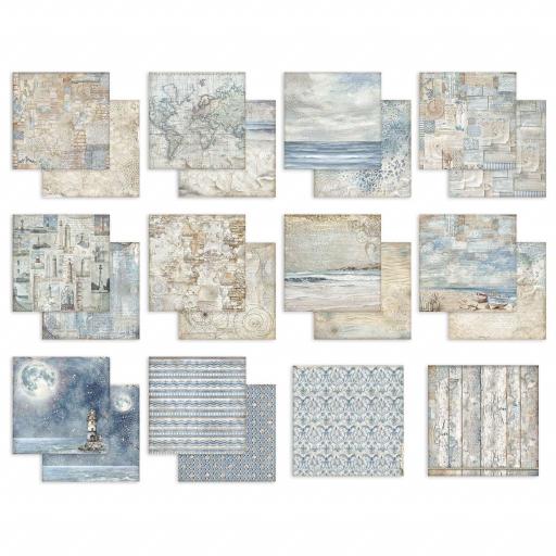Set de Papeles Maxi Background Silent Sea Stamperia  [1]