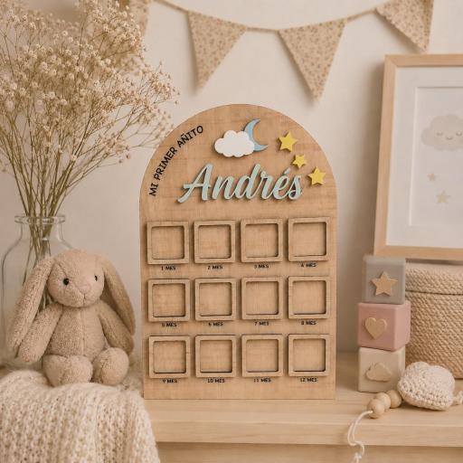 Tablero De Fotos Personalizado Mi Primer Añito El Rincon Scrap [1]
