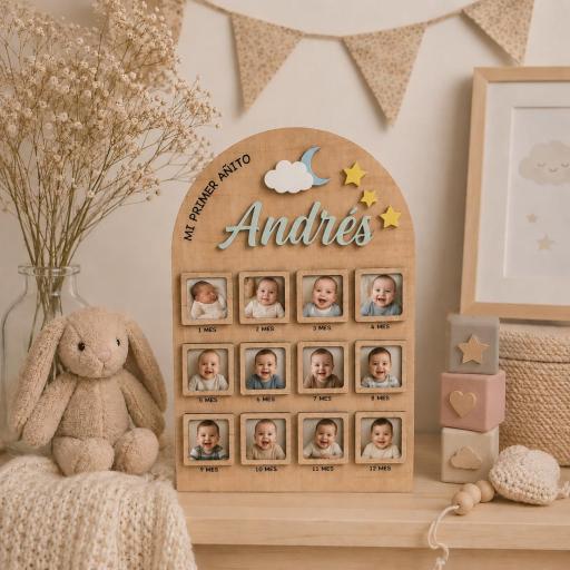 Tablero De Fotos Personalizado Mi Primer Añito El Rincon Scrap [2]