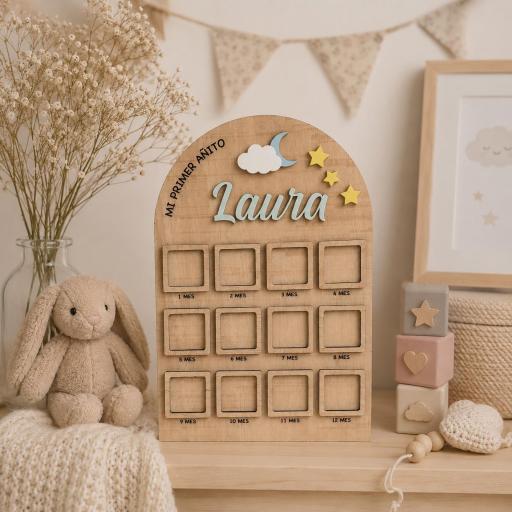 Tablero De Fotos Personalizado Mi Primer Añito El Rincon Scrap