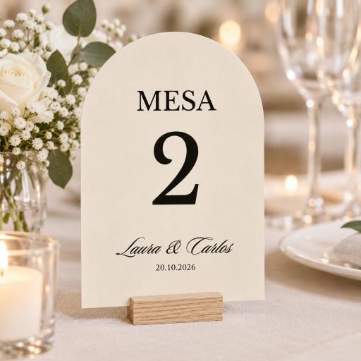 Cartel Número de Mesa Personalizado [0]