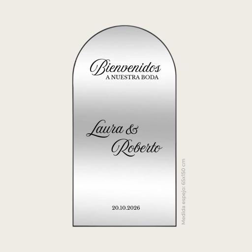 Vinilo Personalizado para Espejo "Bienvenidos" [1]