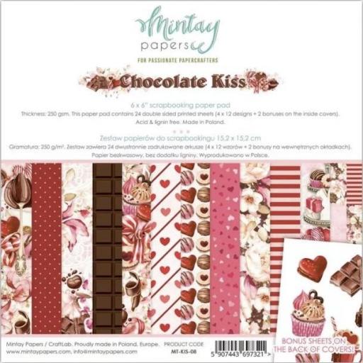 Set de Papeles Chocolate Kiss Mintay Papers
