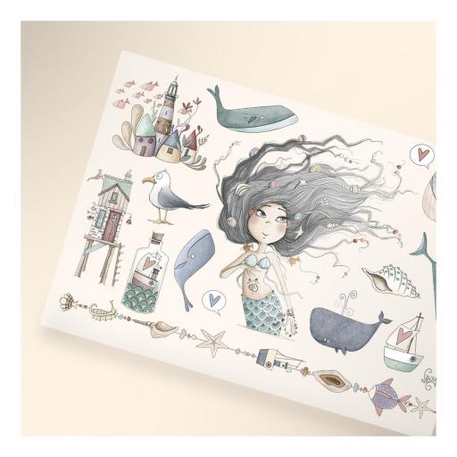 Transfer DTF Textil Hablando de sirenas El Altillo De Los Duendes [0]