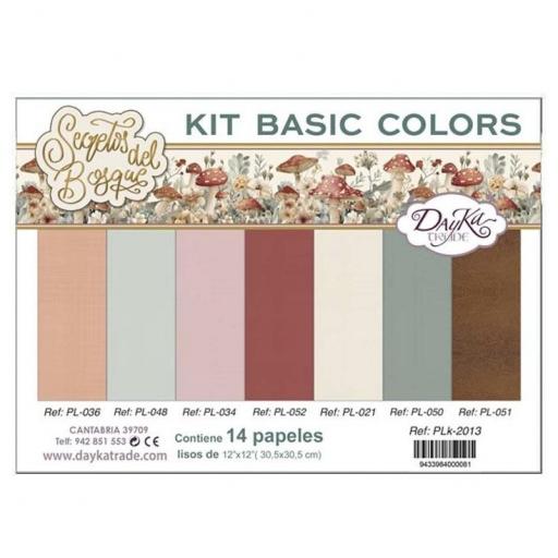Kit De Papeles Basic Colors Colección Secretos Del Bosque Dayka Trade