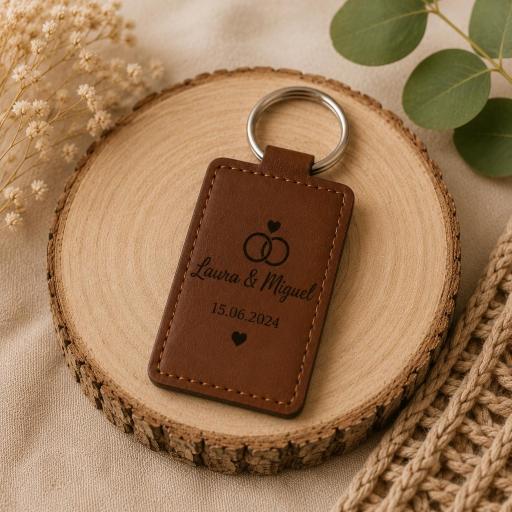 Llavero De Cuero Personalizado Por Ti [2]