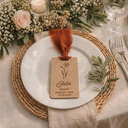 Marcasitios Rectangular Personalizado Boda
