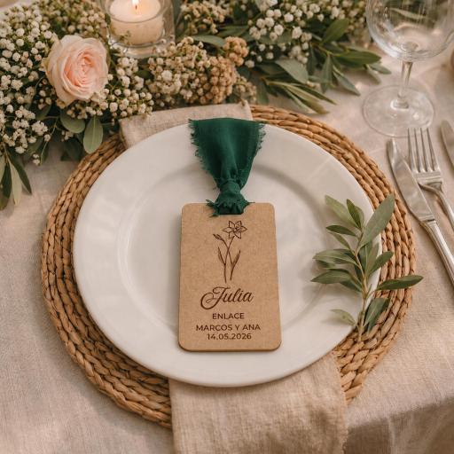Marcasitios Rectangular Personalizado Boda [1]