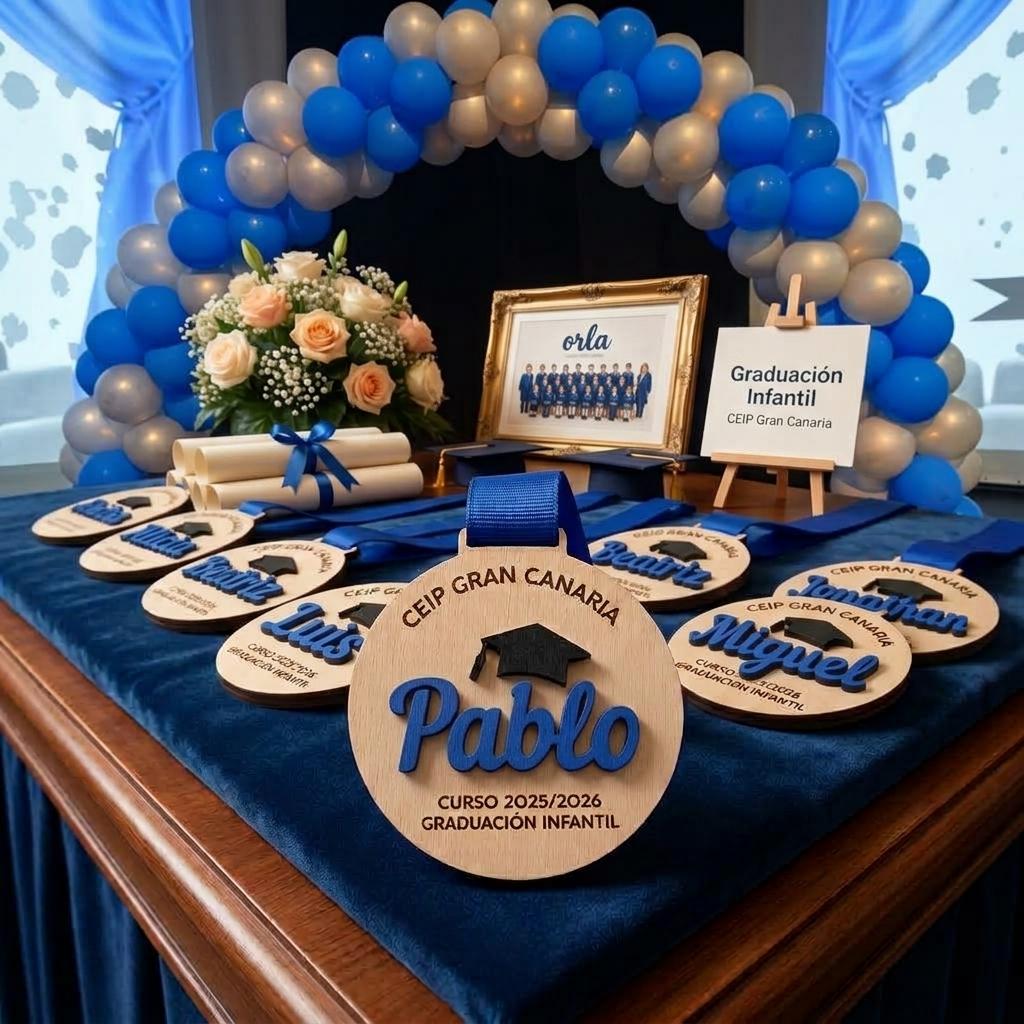 Medalla Graduación Infantil Personalizada