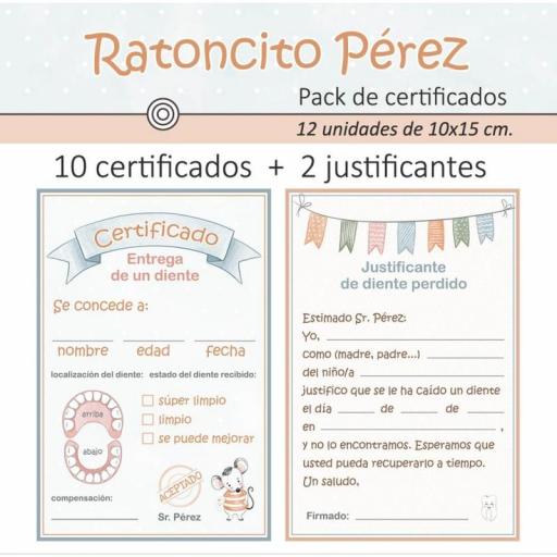 Pack de Certificados Ratoncito Pérez Kora Projects